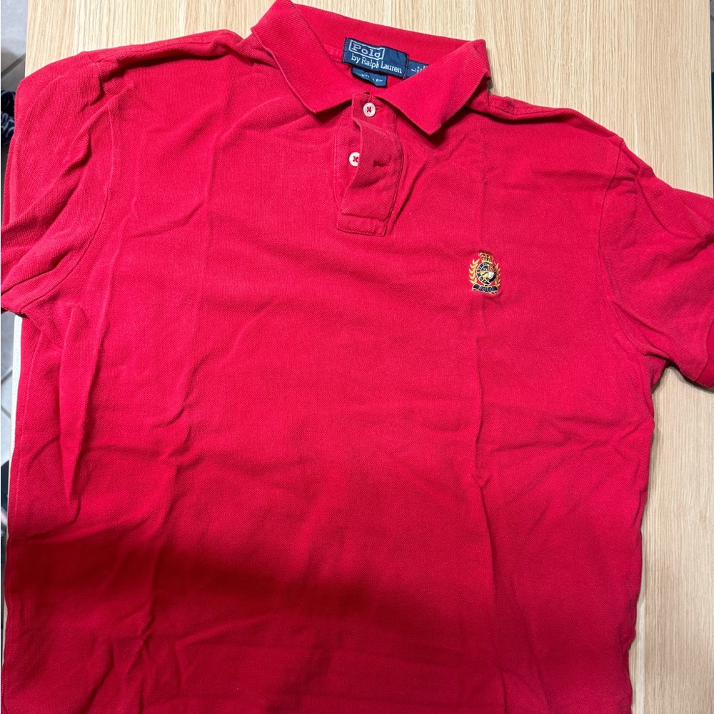 Men’s custom fit large, Ralph Lauren polo red